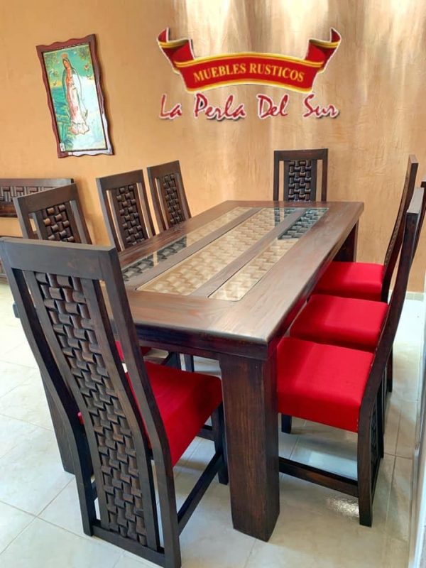 COMEDOR DE 8 SILLAS, MESA 4 PATAS R. "VALENCIA"