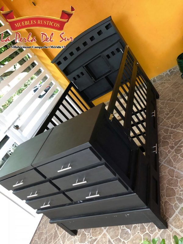 CAMA CUNA DESARMABLE. "CUADROS" - Imagen 4