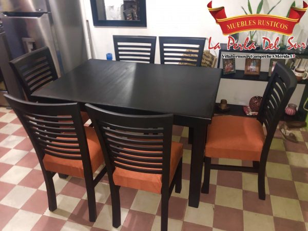 COMEDOR DE 6 SILLAS, MESA DE TRIPLAY. "VIOLETA" - Imagen 5