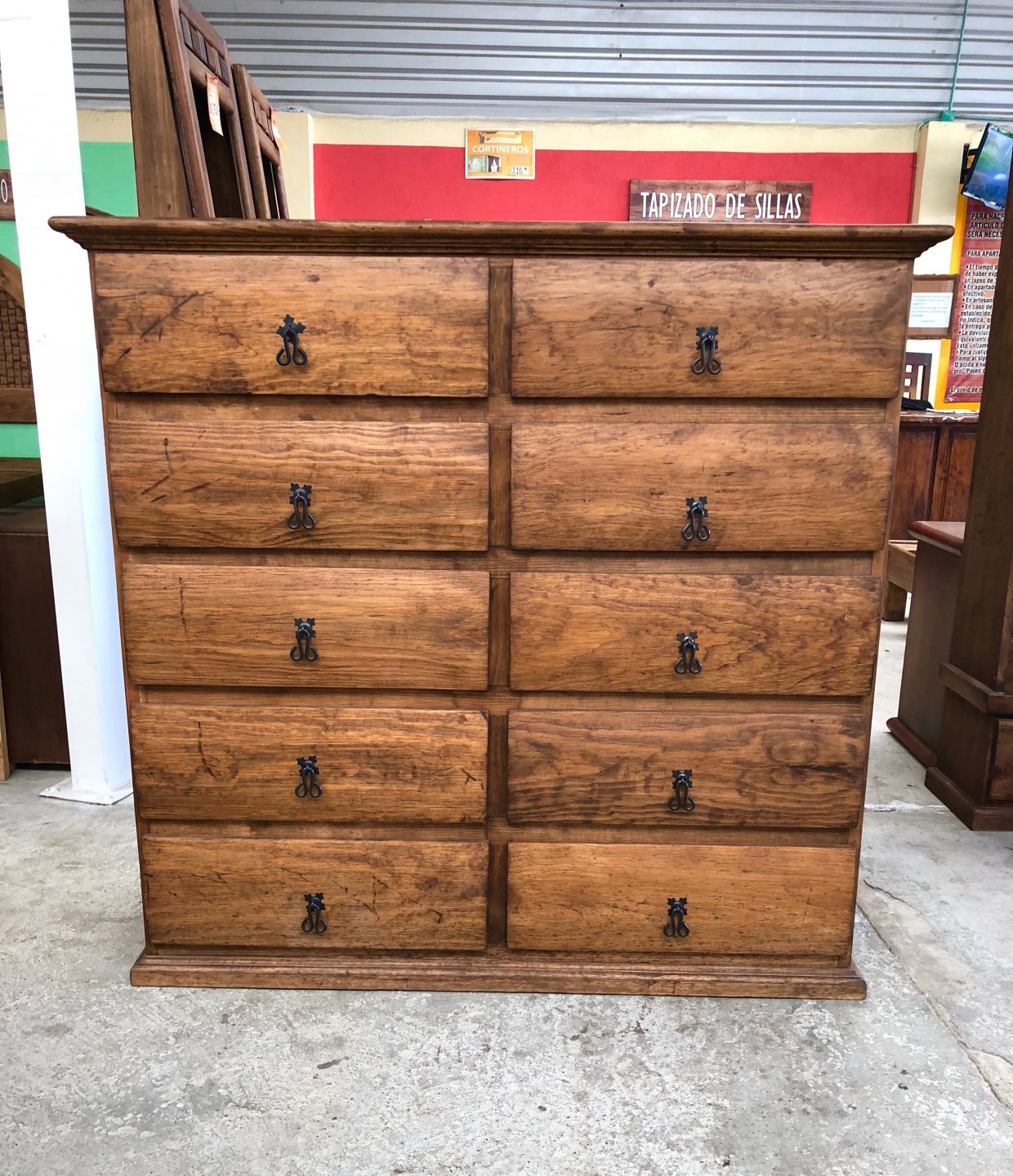 CAJONERA DE 10 CAJONES DE 1.20M REFORZADA “ROBERTO”. Mueblería en